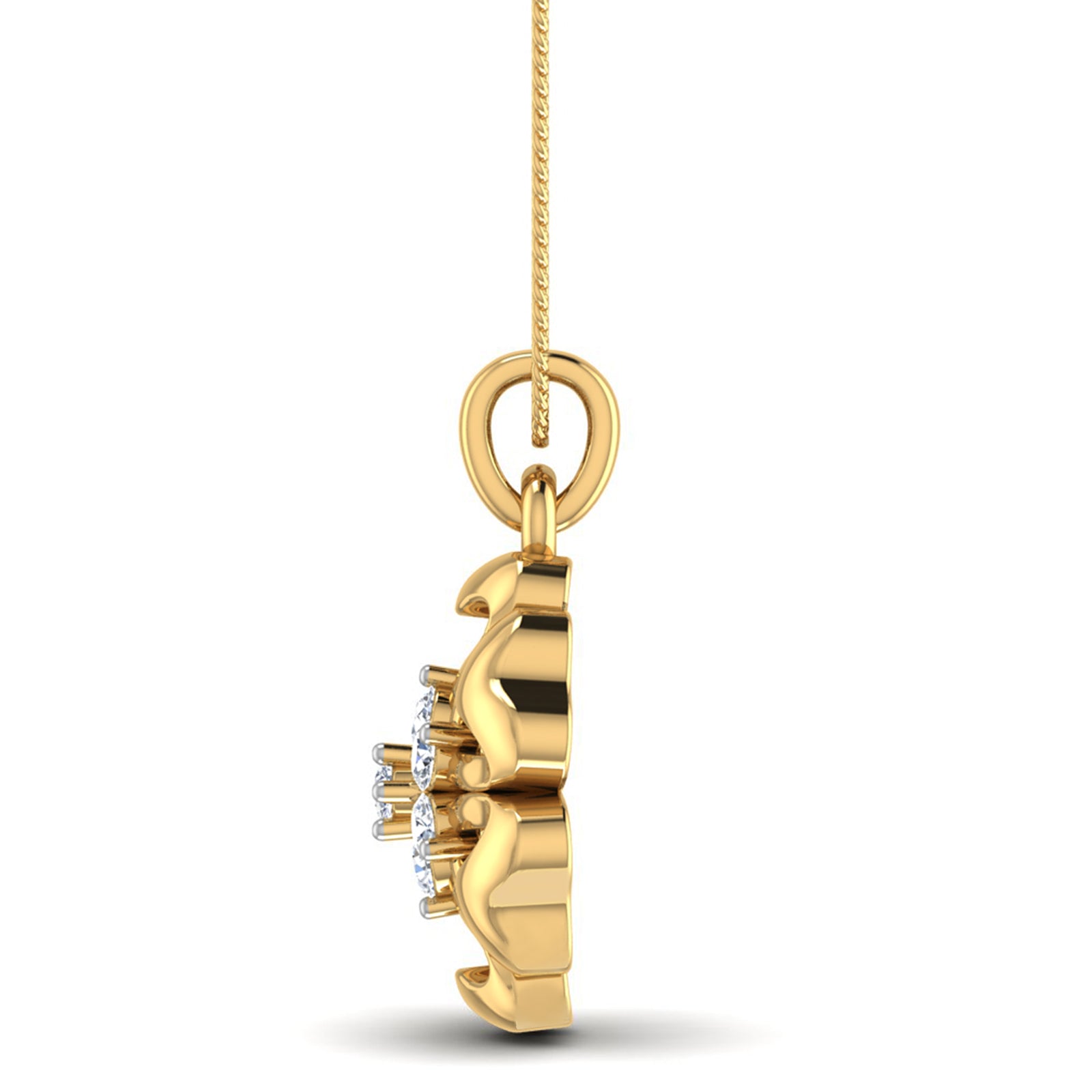 Nidal Jewels | Petal Flower Diamond and Gold Pendant - Nidal Jewels